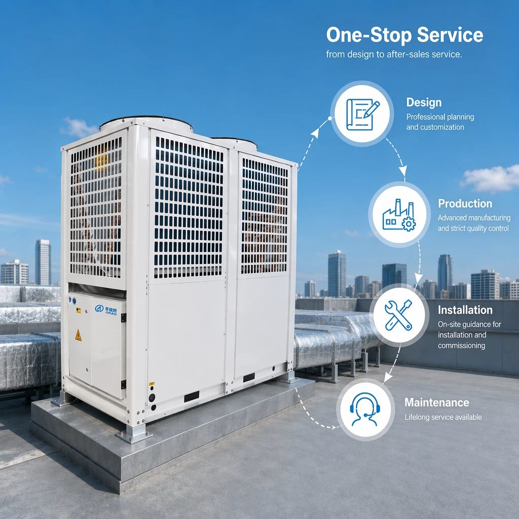130KW Air Cooled Modular Chiller Heat Pump for Commercial Central HVAC Systems and Industrial Cooling Water Solutions