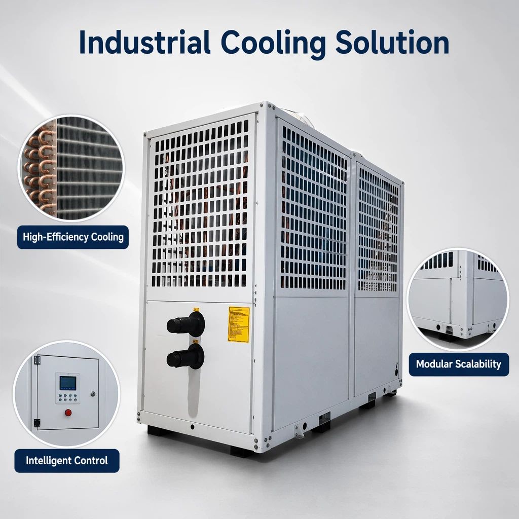 130KW Air Cooled Modular Chiller Heat Pump for Commercial Central HVAC Systems and Industrial Cooling Water Solutions